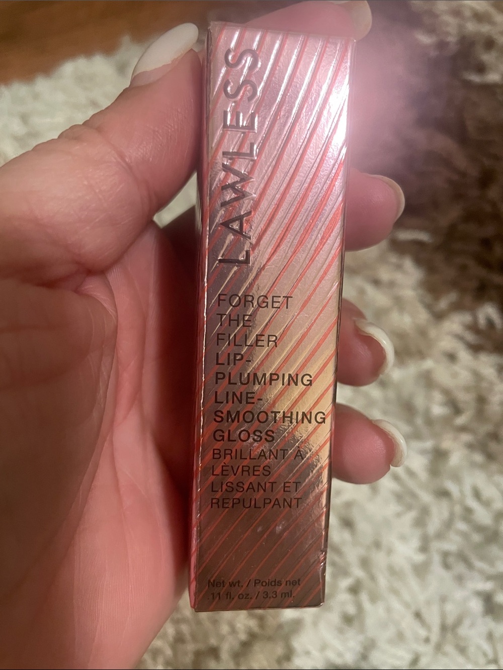 LAWLESS Forget The Filler Lip Plumping Smoothing Gloss - Rose Pink Shimmer